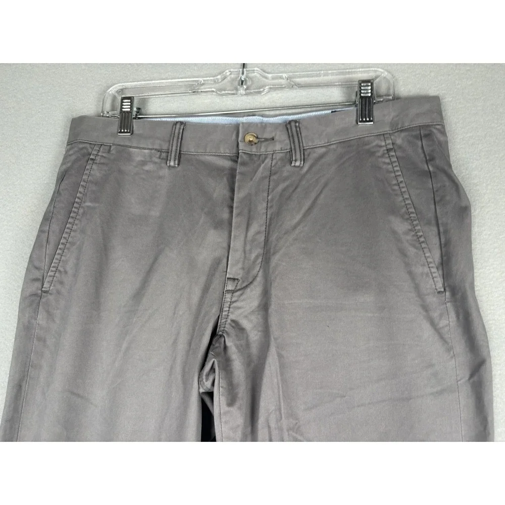 Polo Ralph Lauren Pants Mens 32x31 Gray Stretch Straight Fit Polo Chino Casual